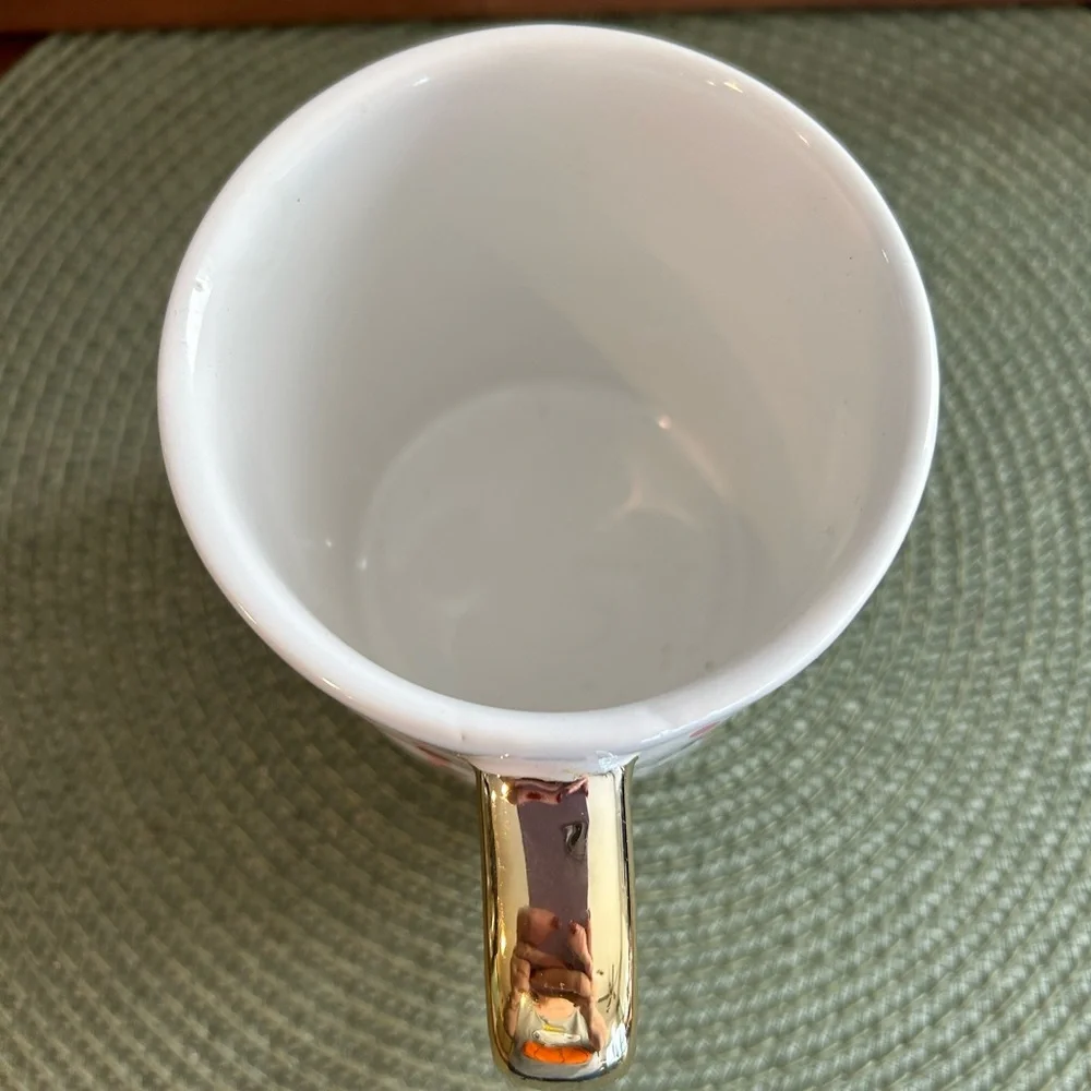 Pier 1 Imports Monogram Letter “S”Confetti 14 Ounce Tea or Coffee Mug Pristine.
